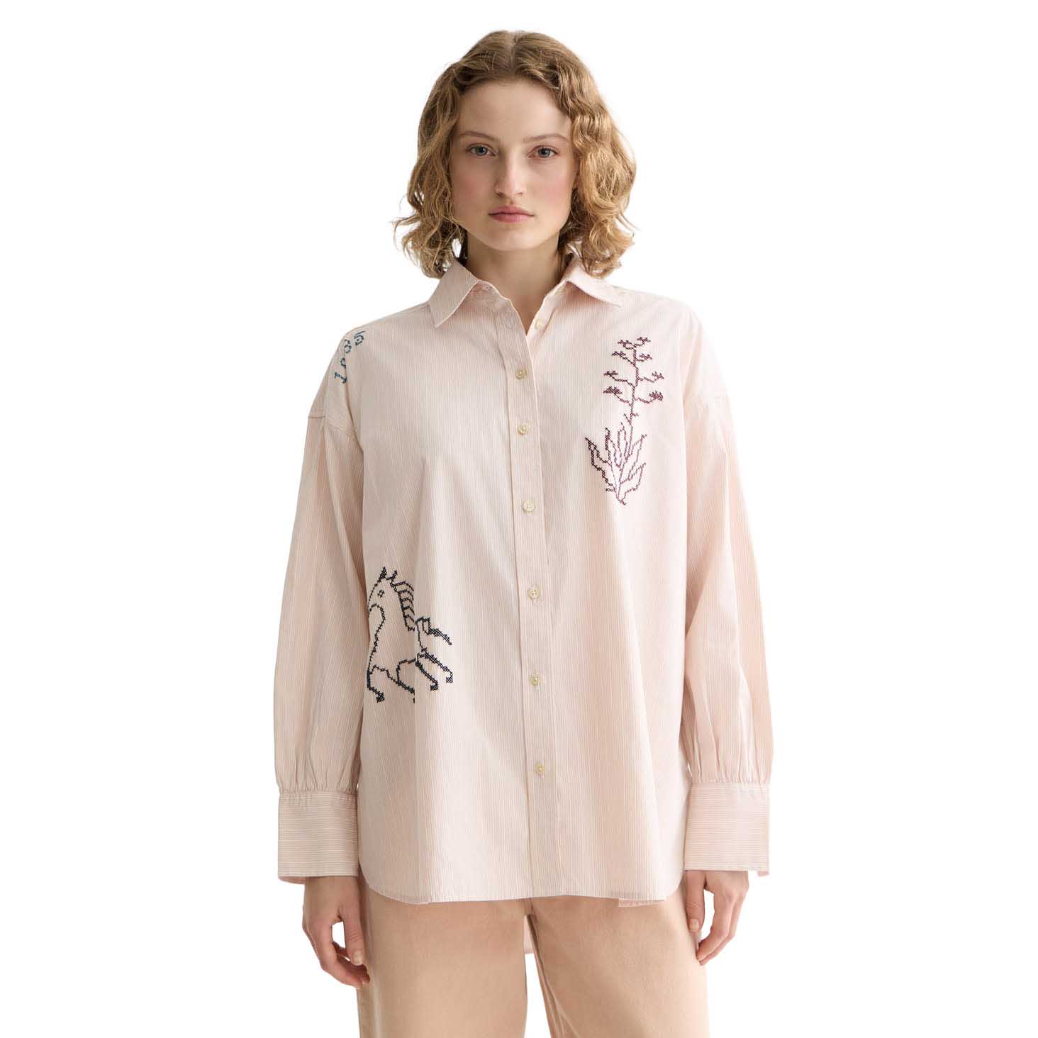 Scotch & Soda Embroidery Girlfriend Shirt